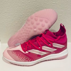 Adidas Adizero Afterburner Sz 12.5 Baseball Turf Shoes Men’s Shock Pink GZ9715